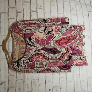 Susan Graver Pink Paisley Top